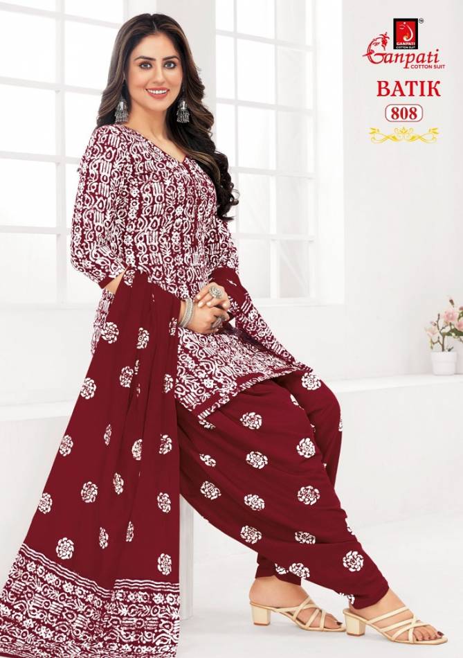 Patiyala Vol 8 By Ganpati Batik Printed Cotton Dress Material Wholesalers In Delhi
